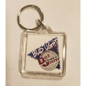 Vintage Budweiser Bud Light Def Comedy Jam Keychain New SKU PB87
